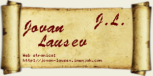 Jovan Laušev vizit kartica